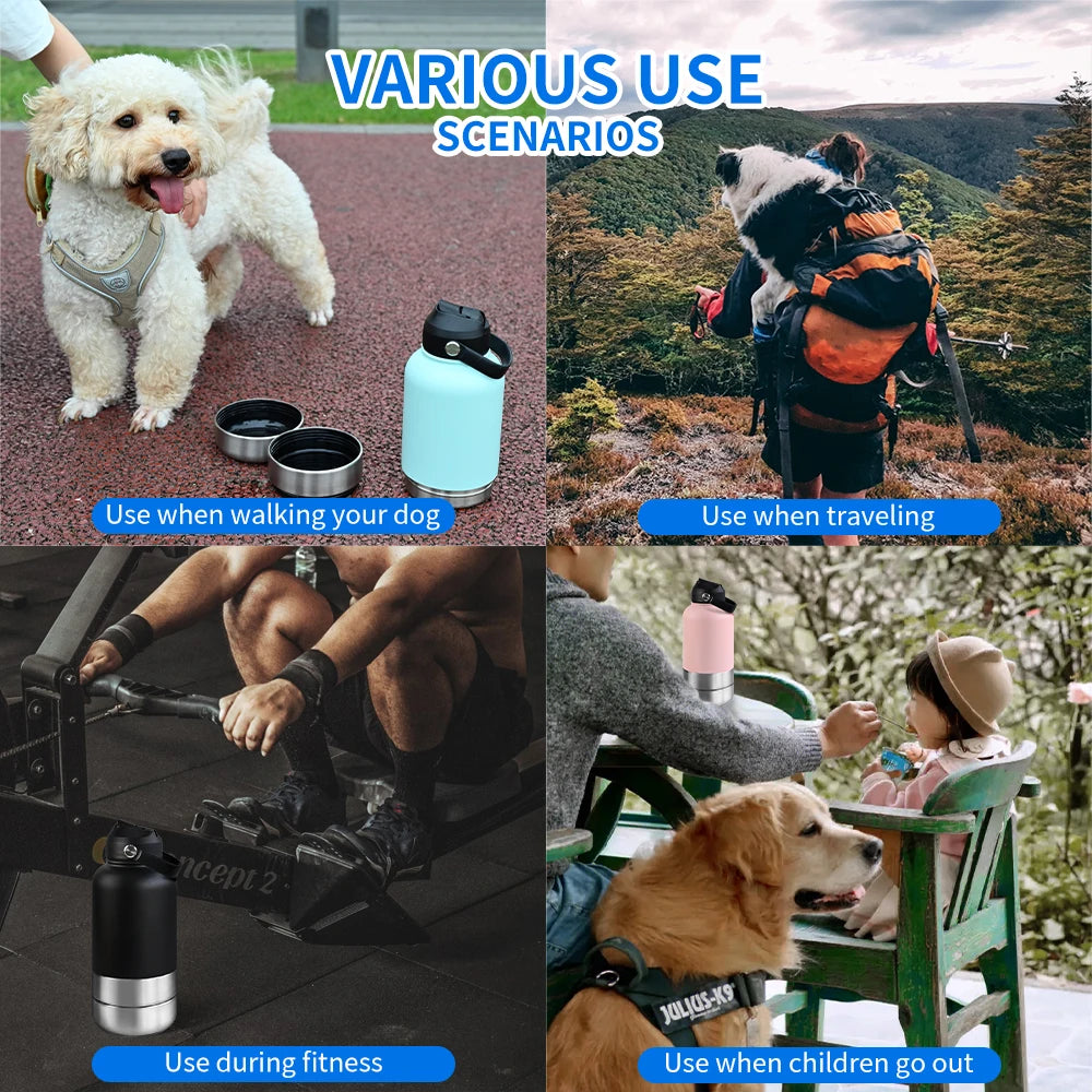 32Oz Portable 3 in 1 Pet Water Bottle