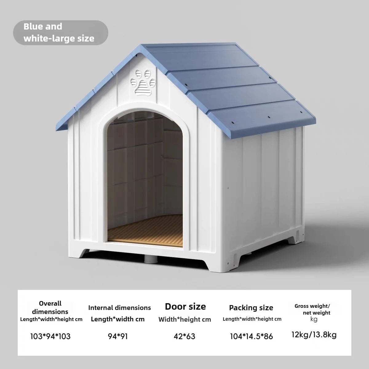 Dog House Outdoor Dogs Kennel Waterproof and Sun-proof