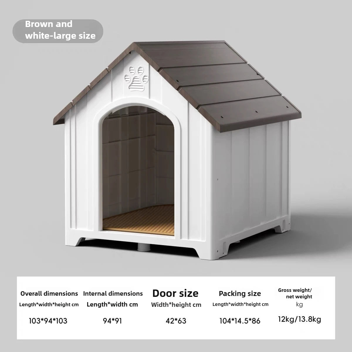 Dog House Outdoor Dogs Kennel Waterproof and Sun-proof